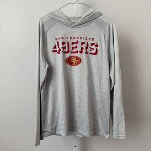 Pro Line Fanatics San Francisco 49ers NFL Gray Long Sleeve Hoodie‎ Men's S